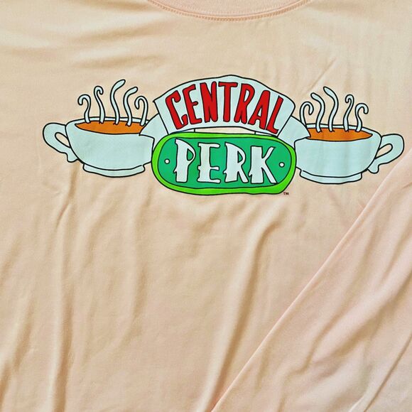 FRIENDS TV Show P.Jammy Whimsey 2-pc PJ Set Pink Tie Dye Fleece Spandex NWT Lg - Picture 2 of 16